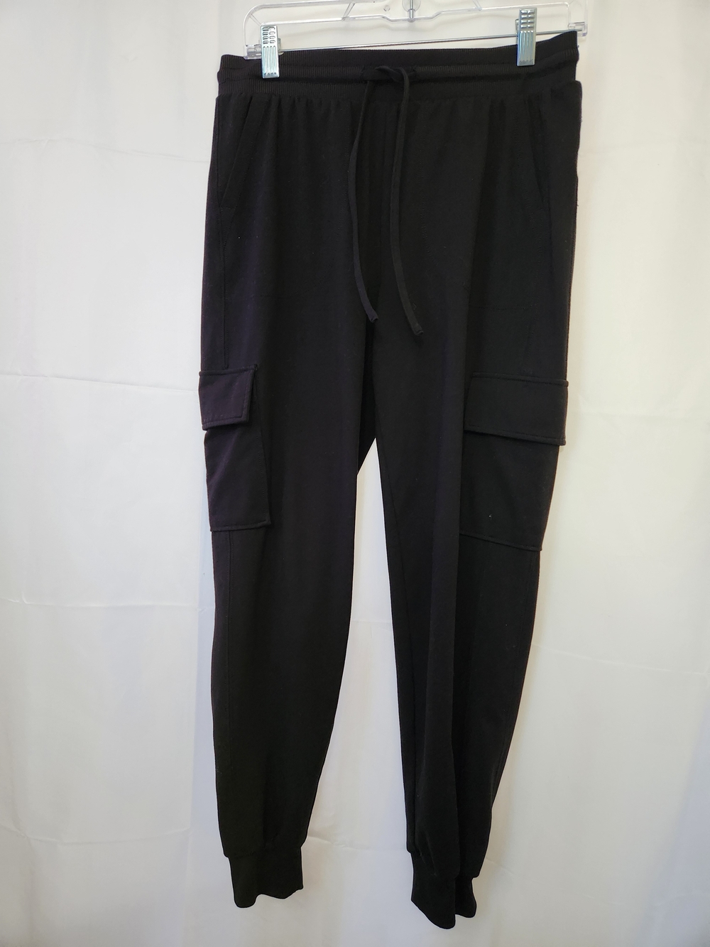 Rachel Zoe Ladies Black Cargo Track Joggers